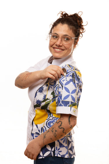 Santorini Women's Fitted Chef Jacket