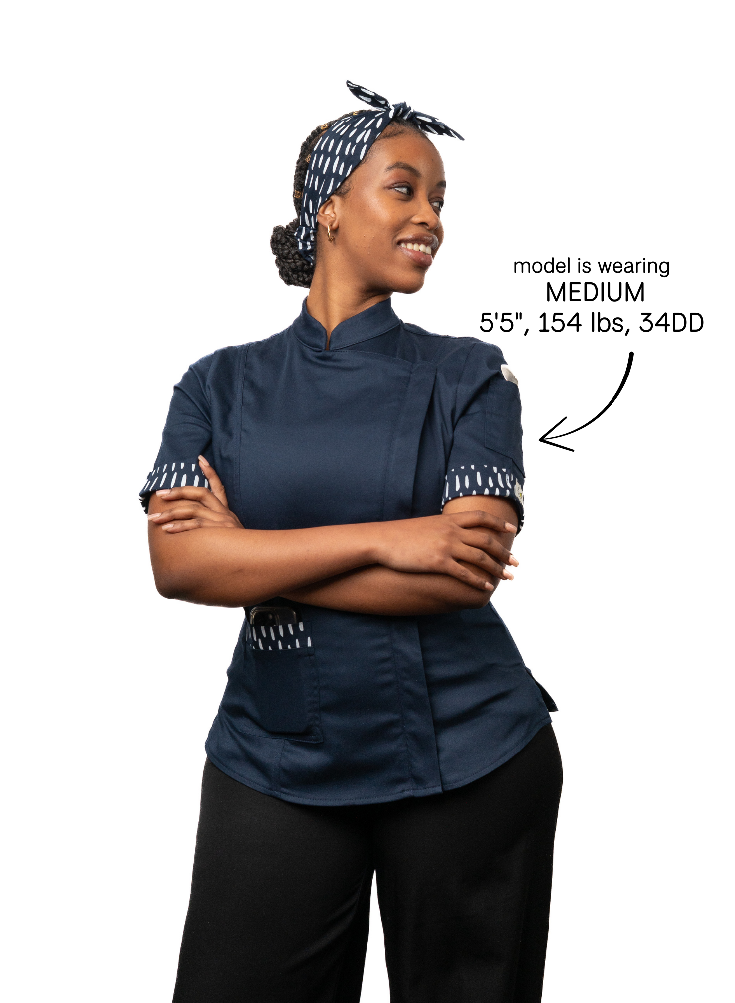 Blueberry Women's Fitted Chef Jacket