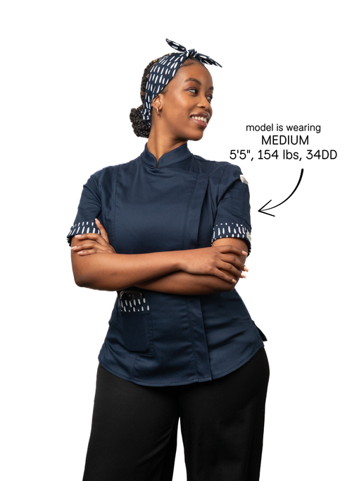 Blueberry Women's Fitted Chef Jacket