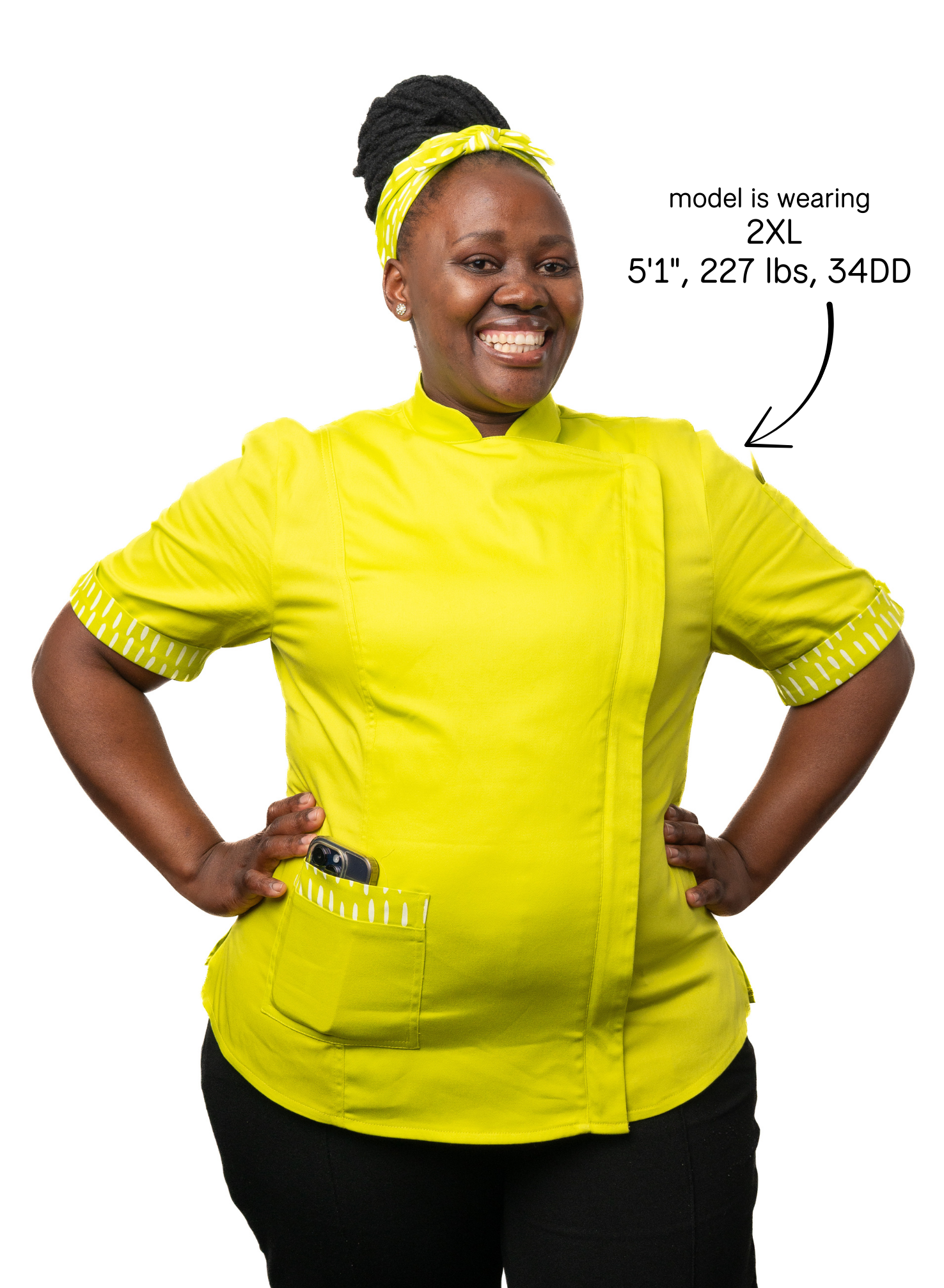 Lime Women's Fitted Chef Jacket