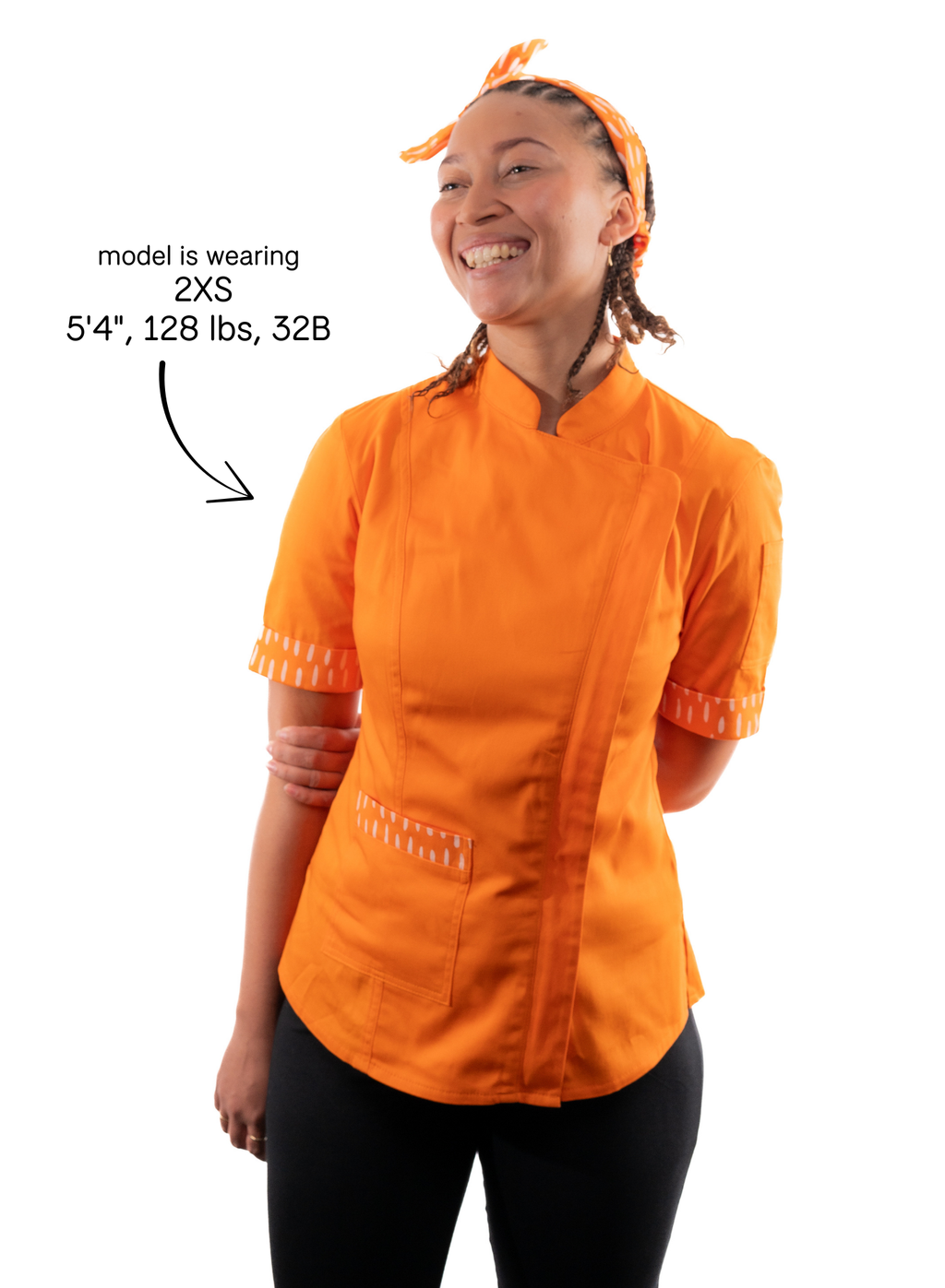 Tangerine Women's Fitted Chef Jacket