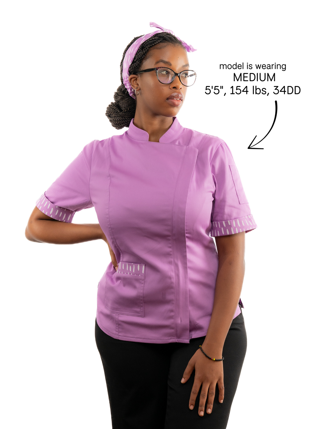 Violet Women's Fitted Chef Jacket