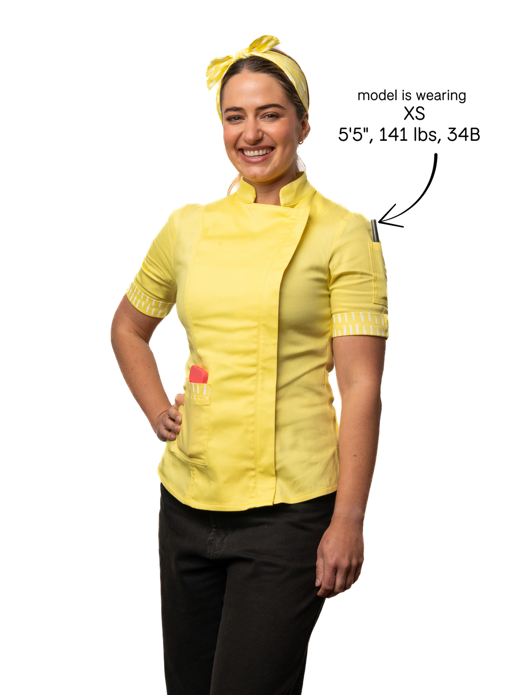 Lemon Women's Fitted Chef Jacket