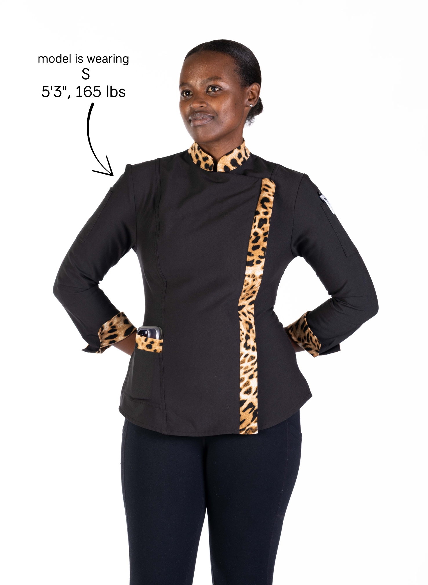 Lulu Women's Long Sleeve Fitted Chef Jacket