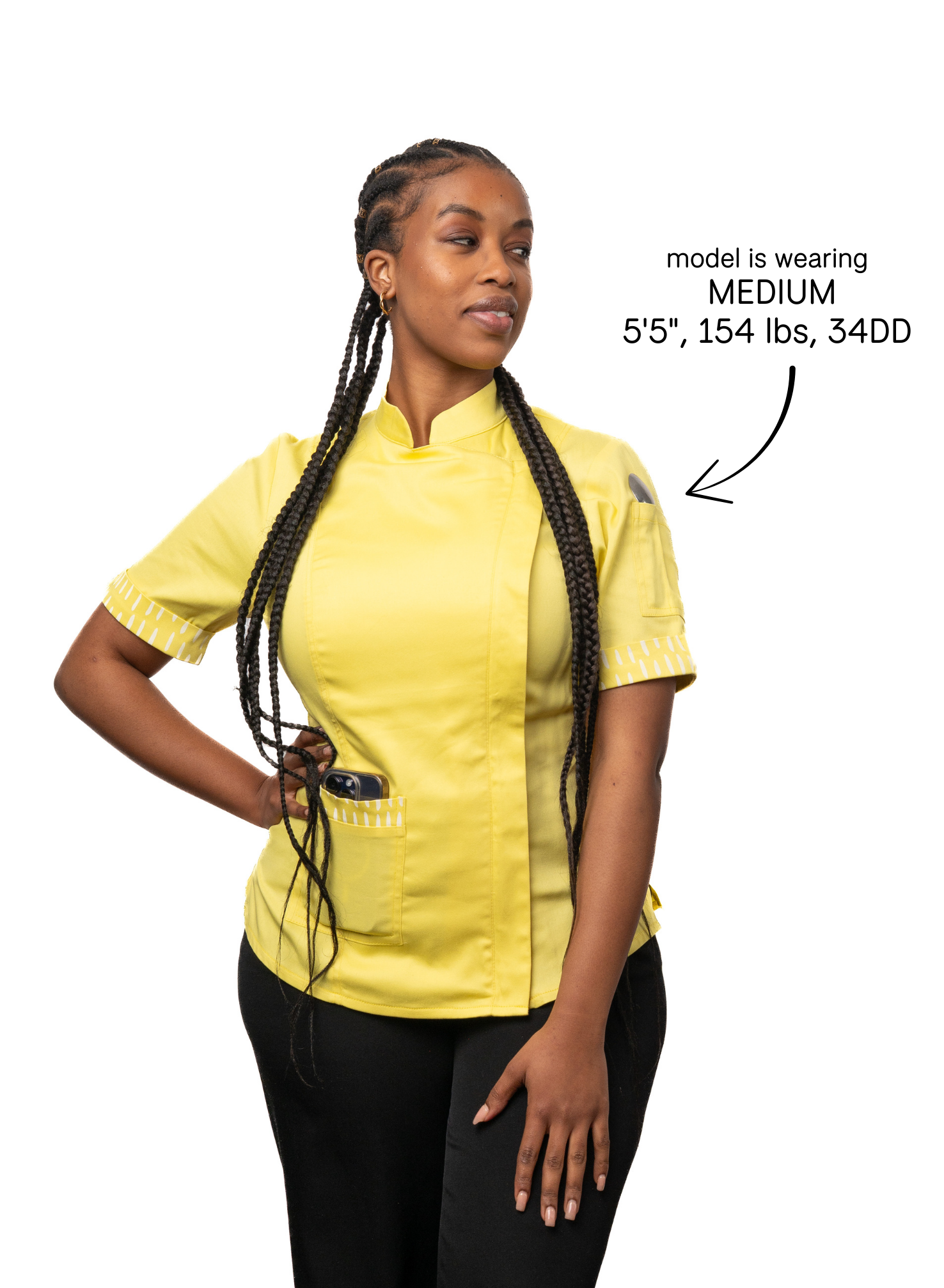 Lemon Women's Fitted Chef Jacket