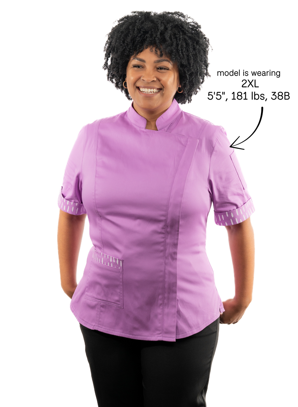 Violet Women's Fitted Chef Jacket