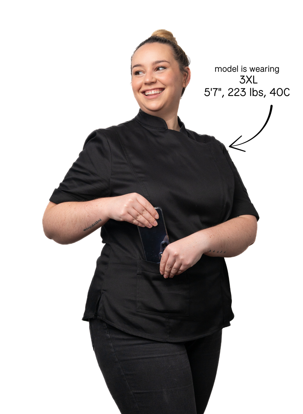 Raven Women's Fitted Chef Jacket