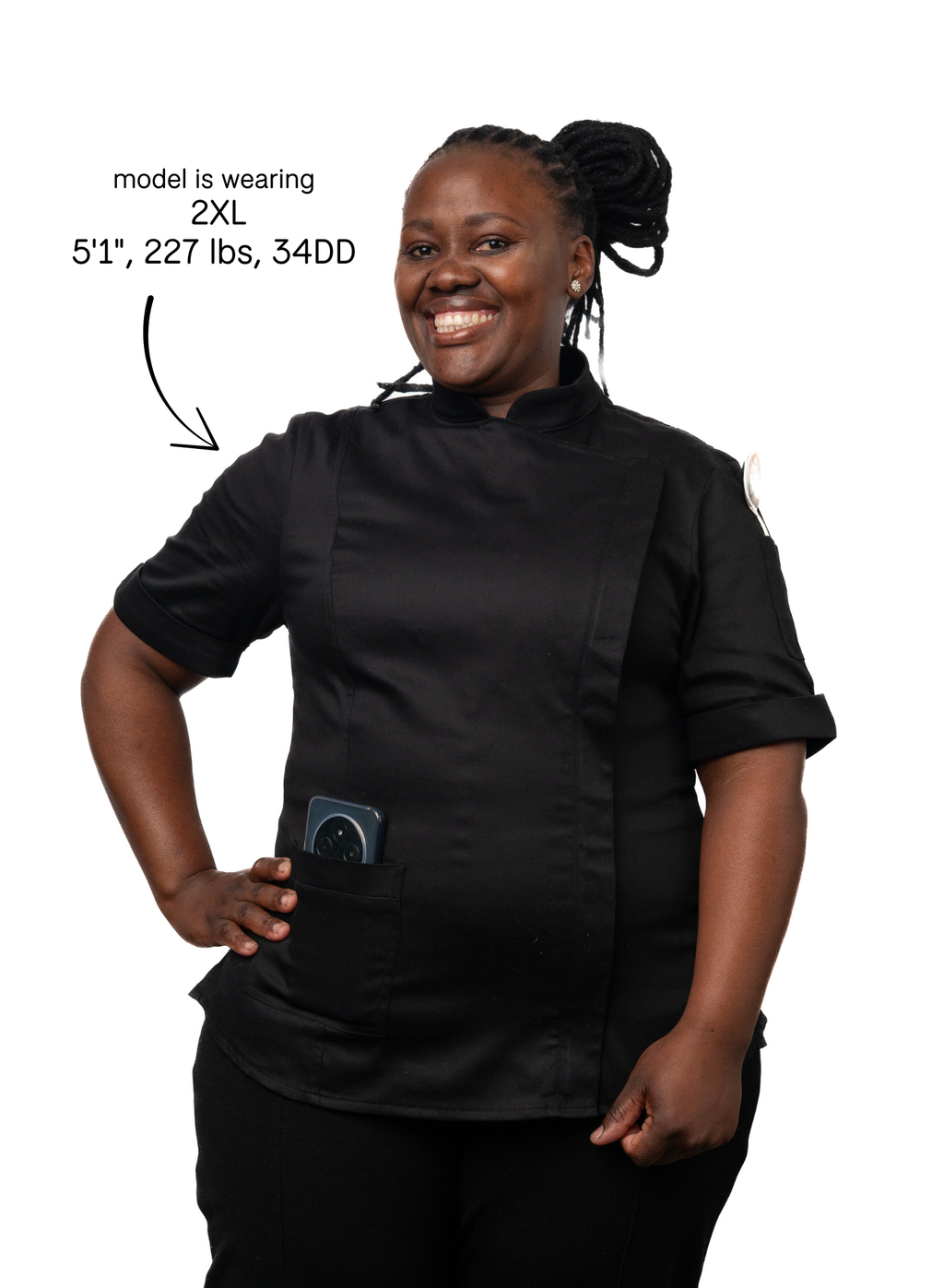 Raven Women's Fitted Chef Jacket