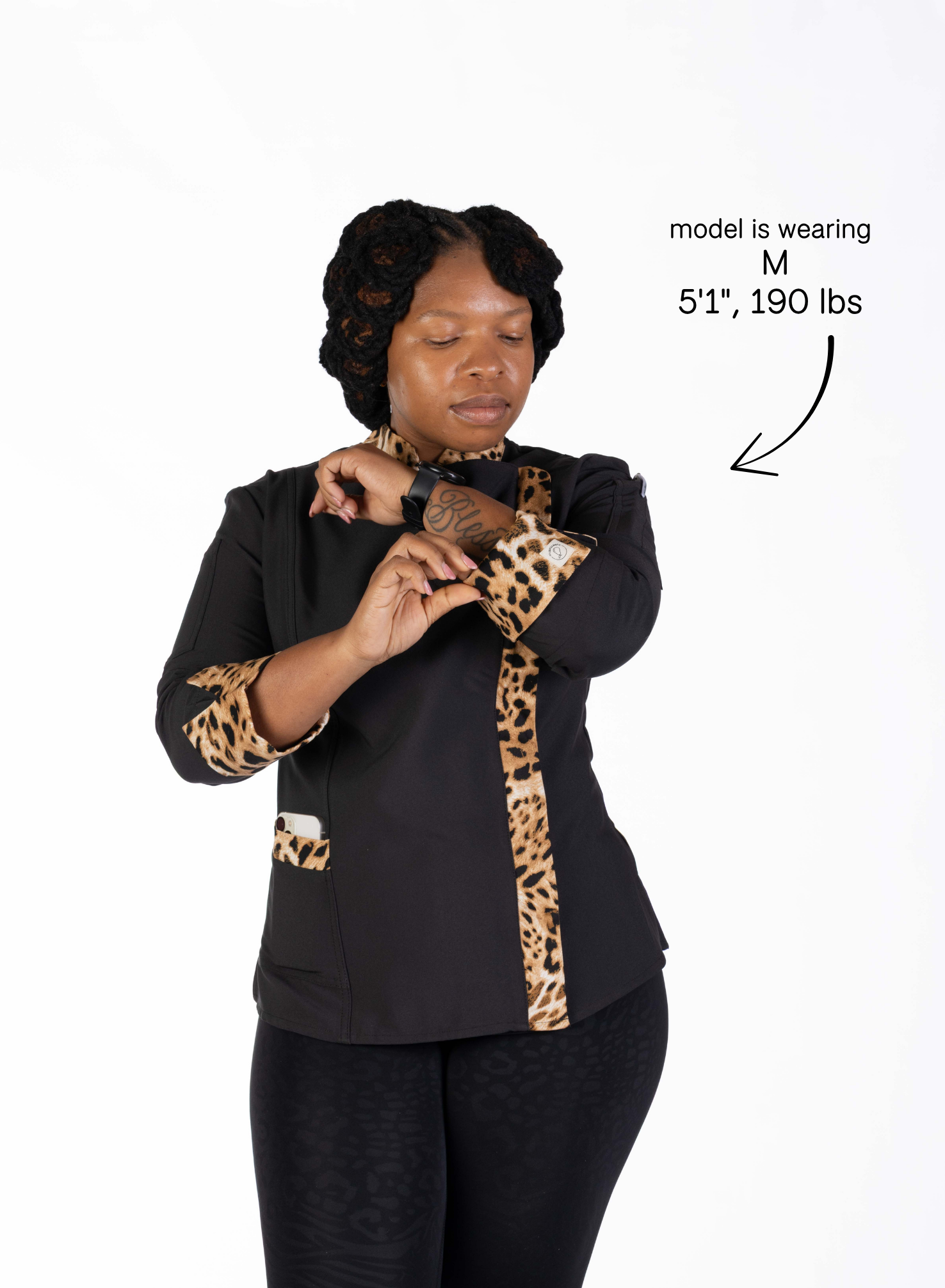 Lulu Women's Long Sleeve Fitted Chef Jacket