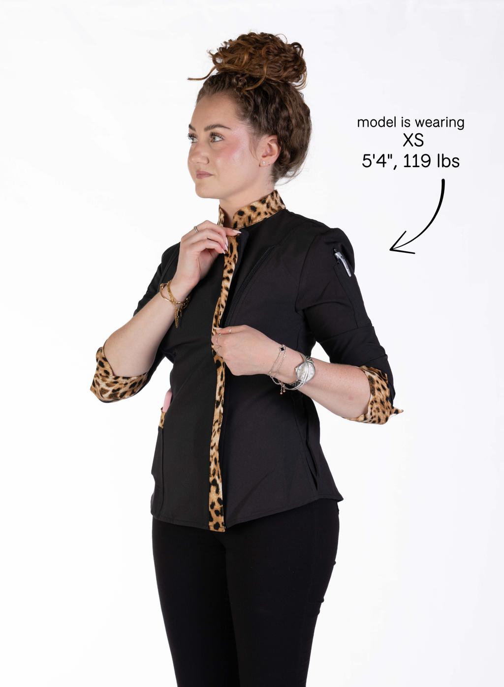 Lulu Women's Long Sleeve Fitted Chef Jacket