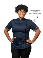 Blueberry Women's Fitted Chef Jacket