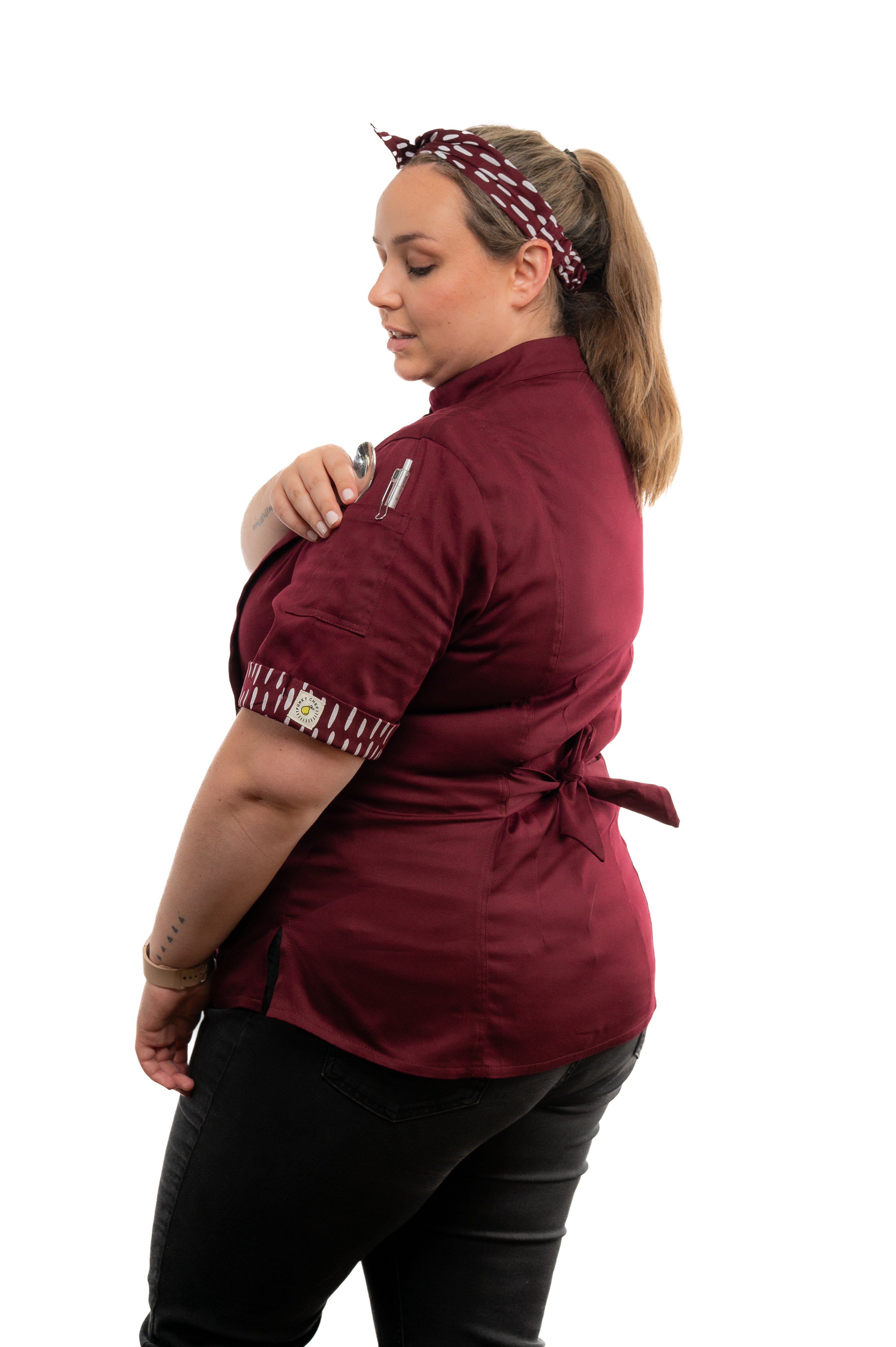 Cherry Women's Fitted Chef Jacket