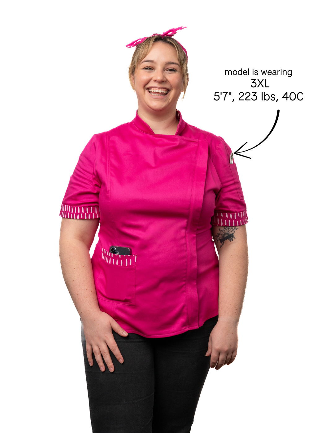 Dragonfruit Women's Fitted Chef Jacket