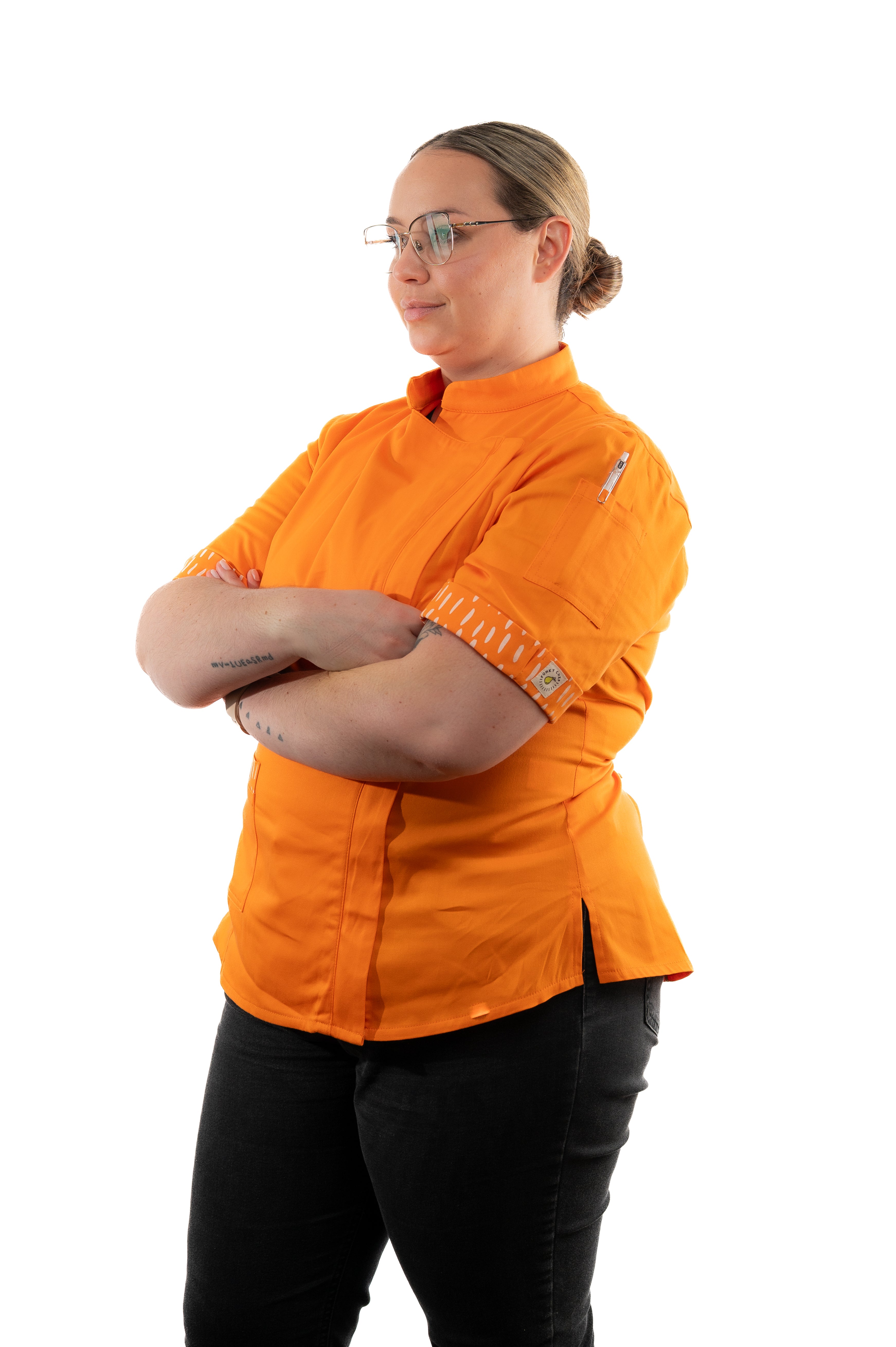 Tangerine Women's Fitted Chef Jacket