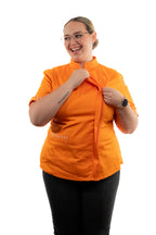 Tangerine Women's Fitted Chef Jacket