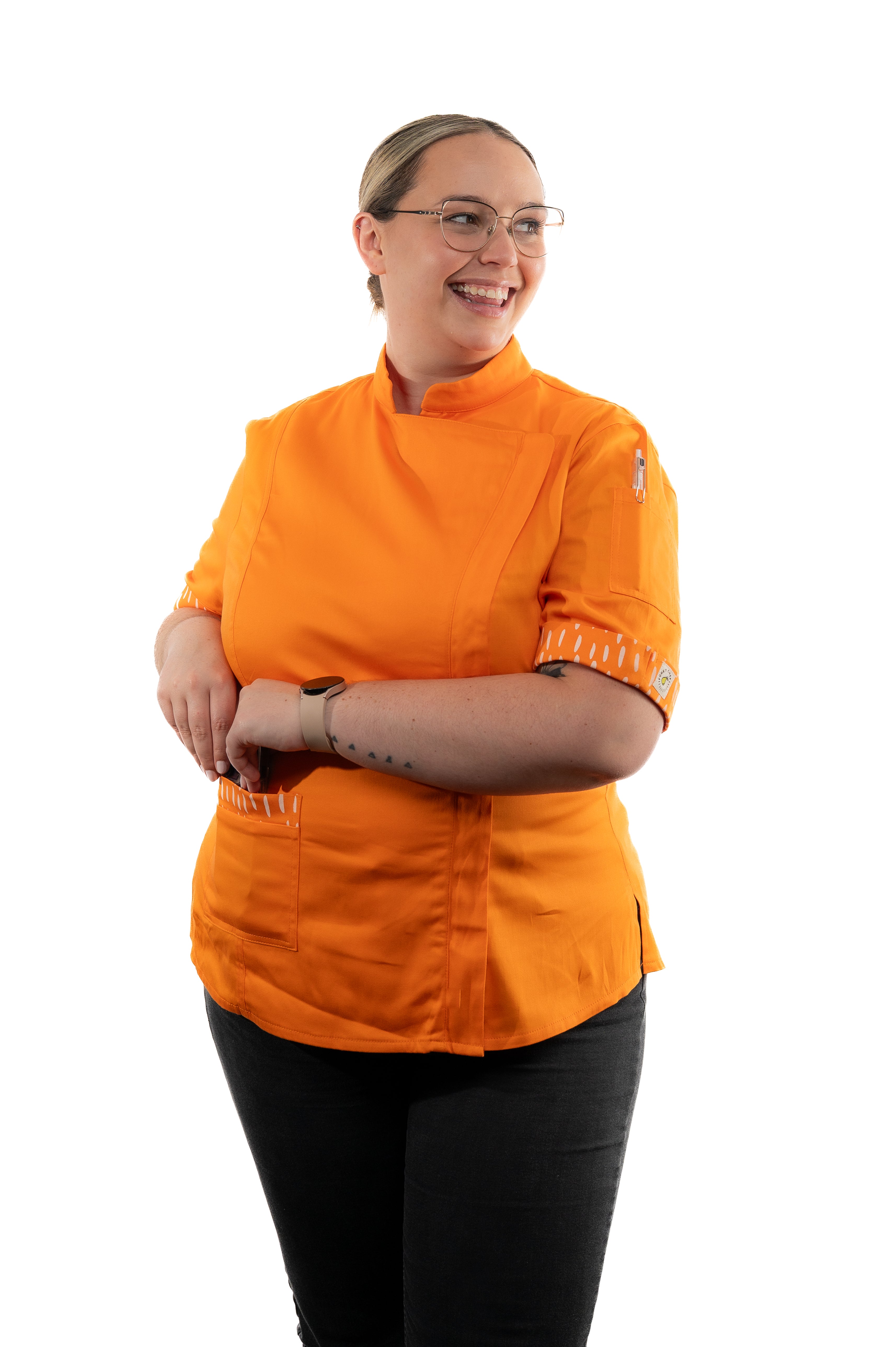 Tangerine Women's Fitted Chef Jacket