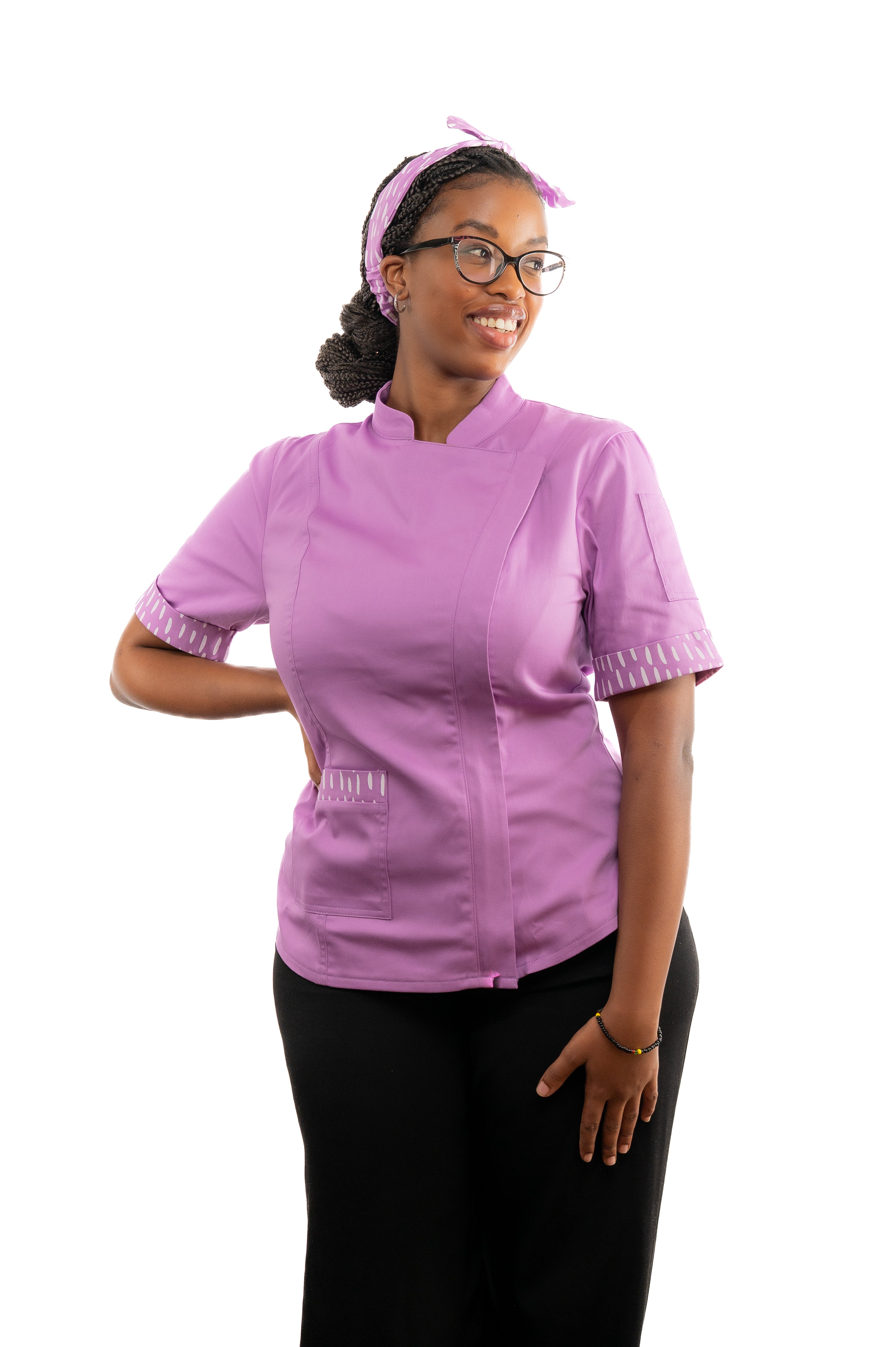 Violet Women's Fitted Chef Jacket
