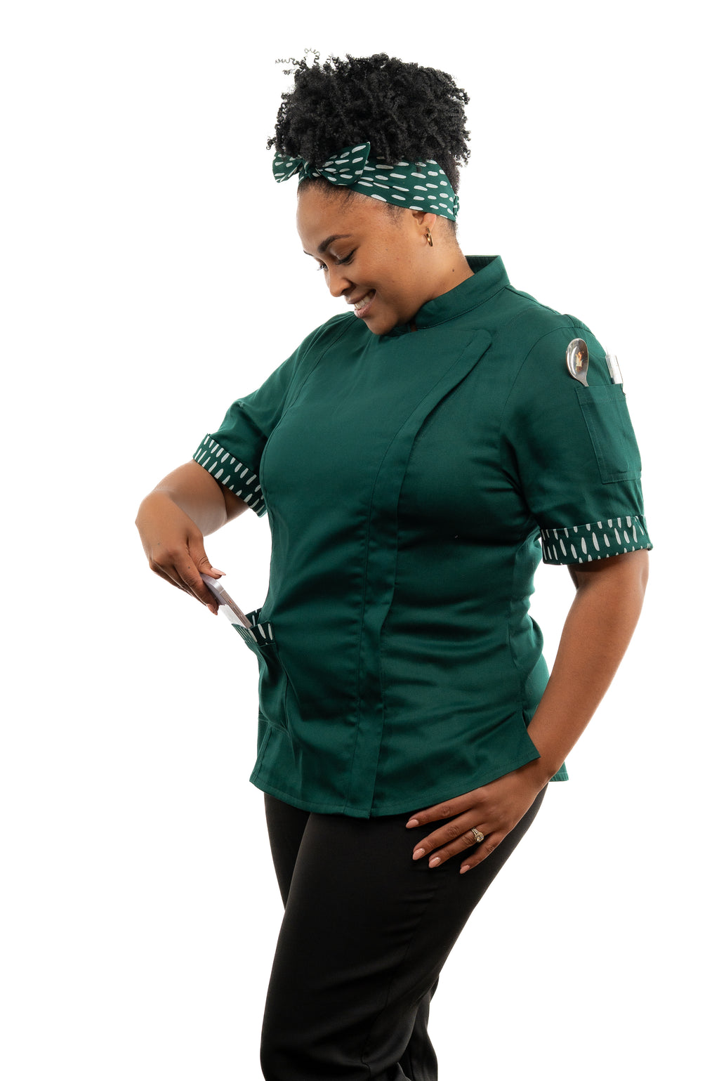 Basil Women's Fitted Chef Jacket