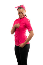 Raspberry Women's Fitted Chef Jacket