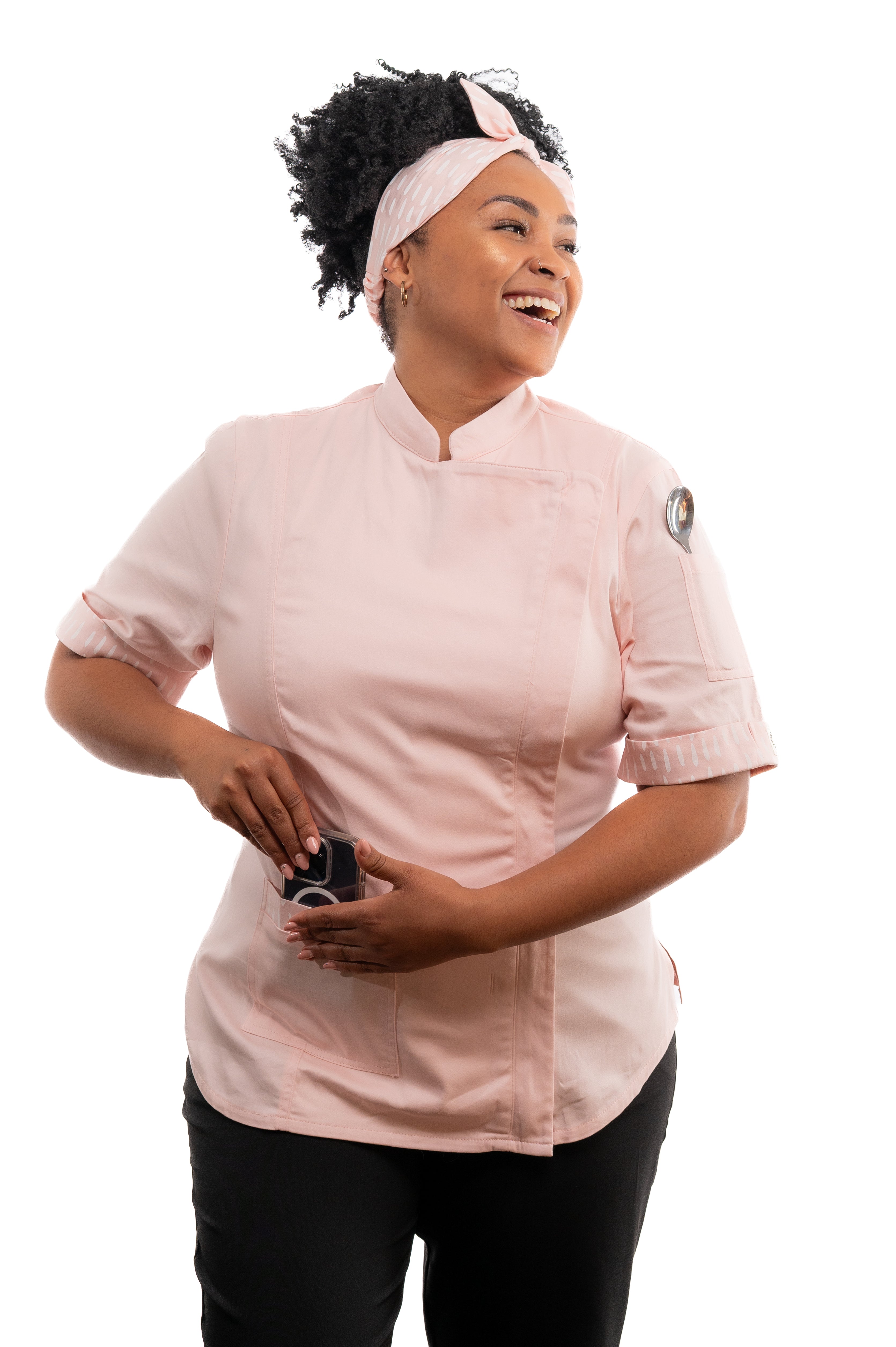 Litchi Women's Fitted Chef Jacket