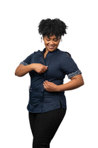 Blueberry Women's Fitted Chef Jacket