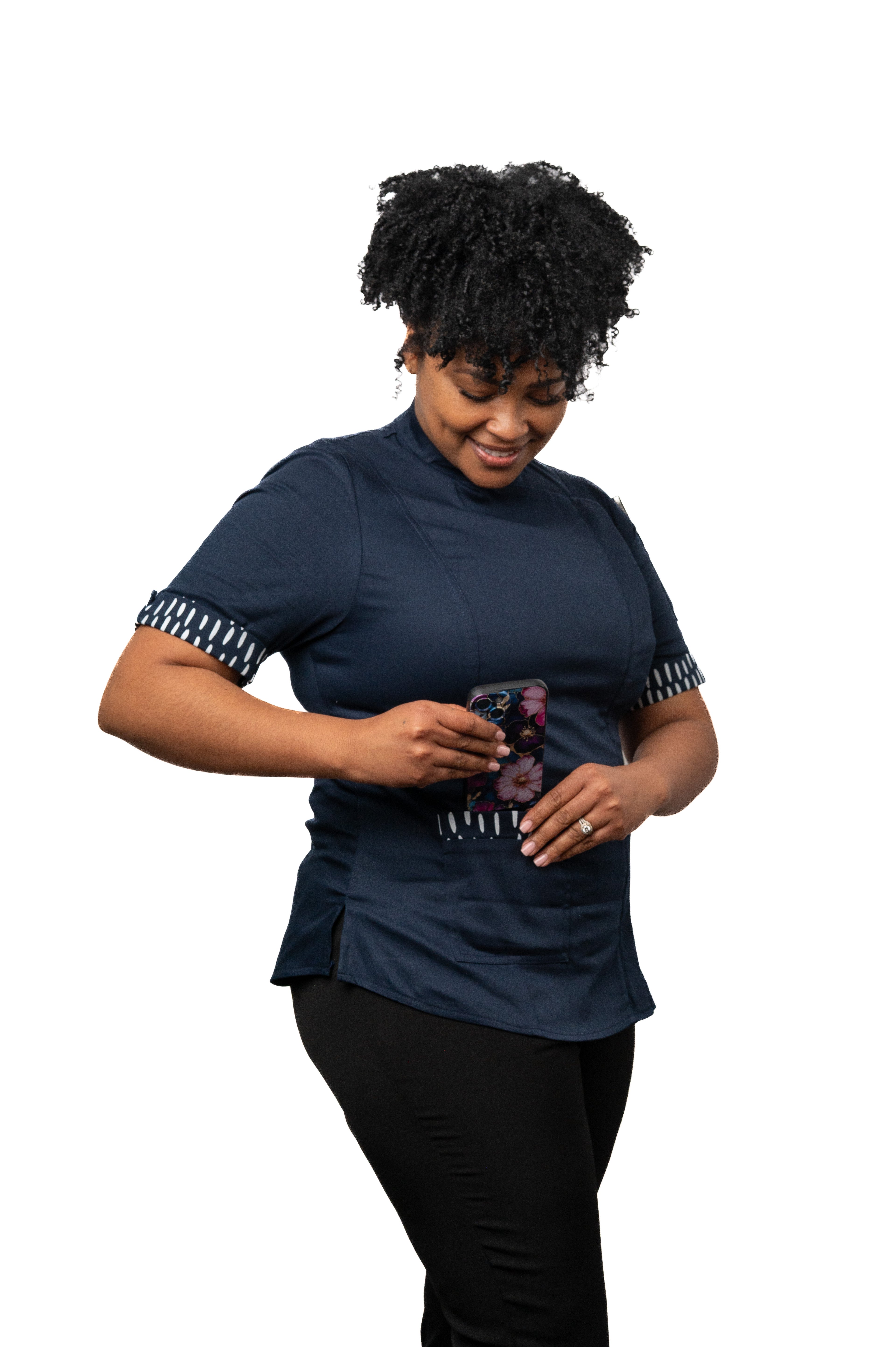 Blueberry Women's Fitted Chef Jacket