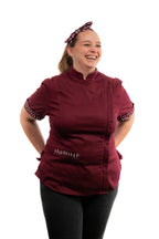 Cherry Women's Fitted Chef Jacket