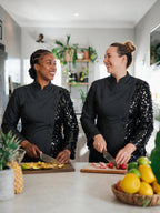 The Showstopper - Sequined Women's Chef Jacket