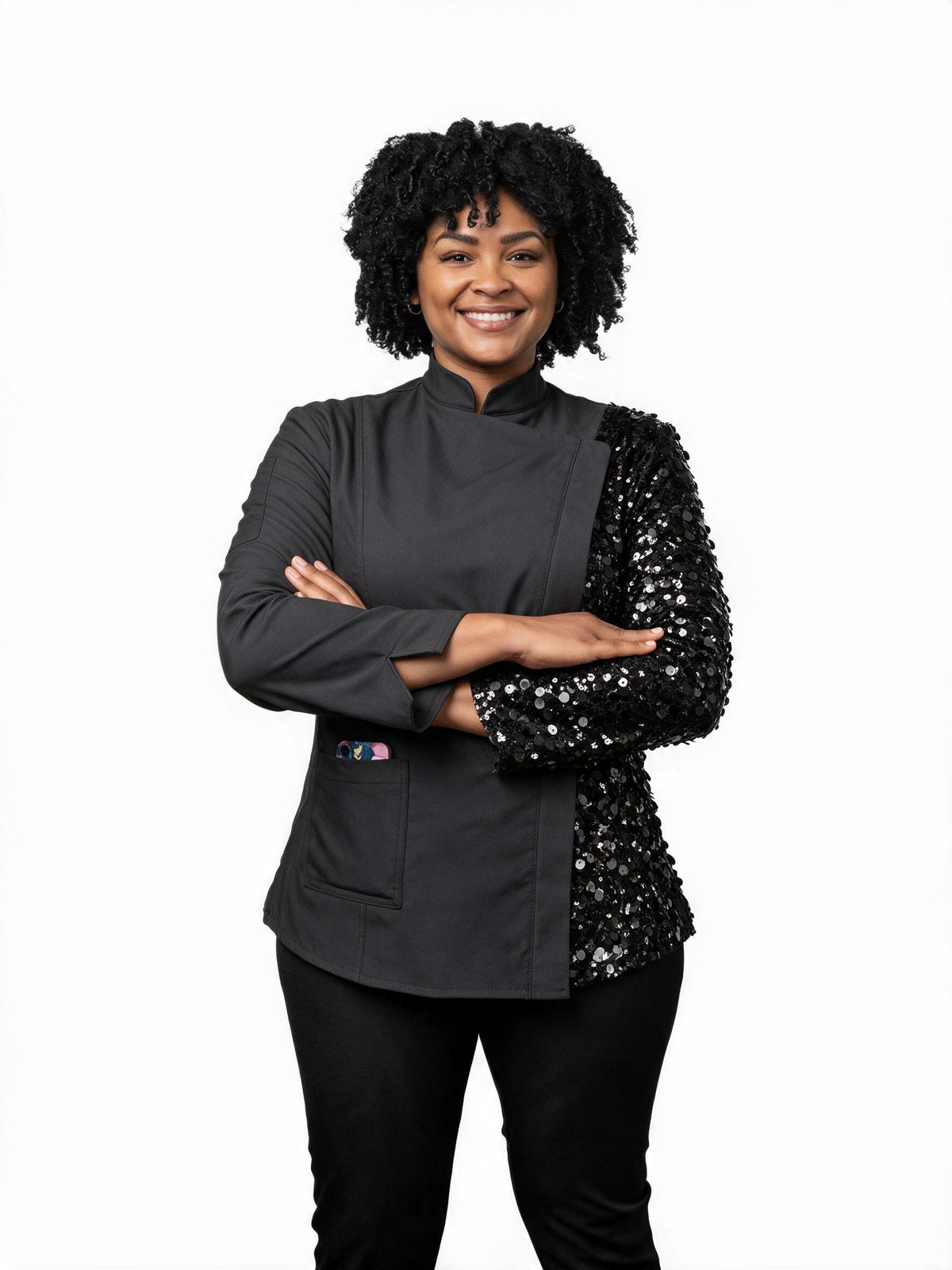 The Showstopper - Sequined Women's Chef Jacket