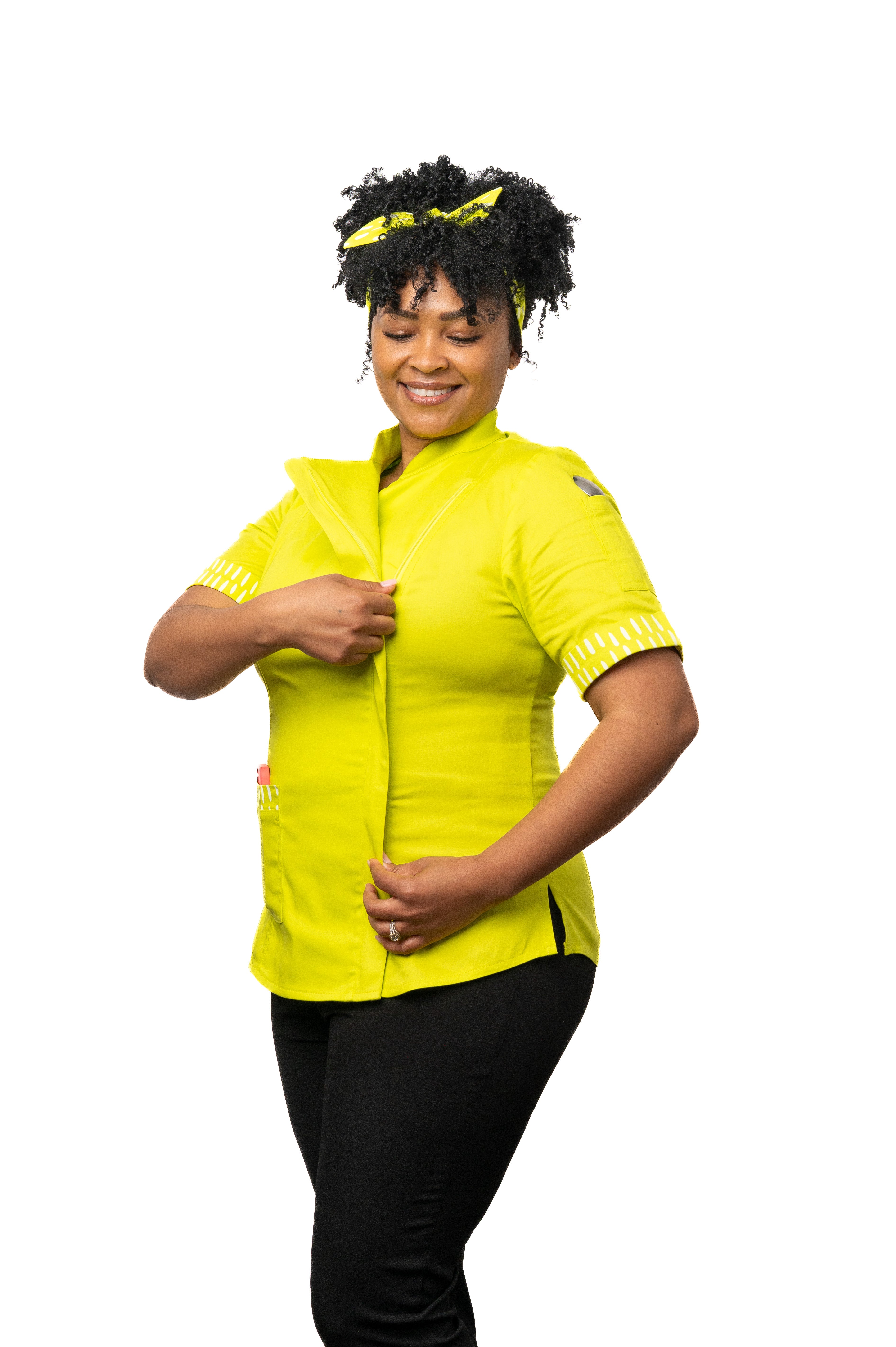 Lime Women's Fitted Chef Jacket
