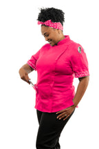 Raspberry Women's Fitted Chef Jacket