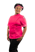 Raspberry Women's Fitted Chef Jacket