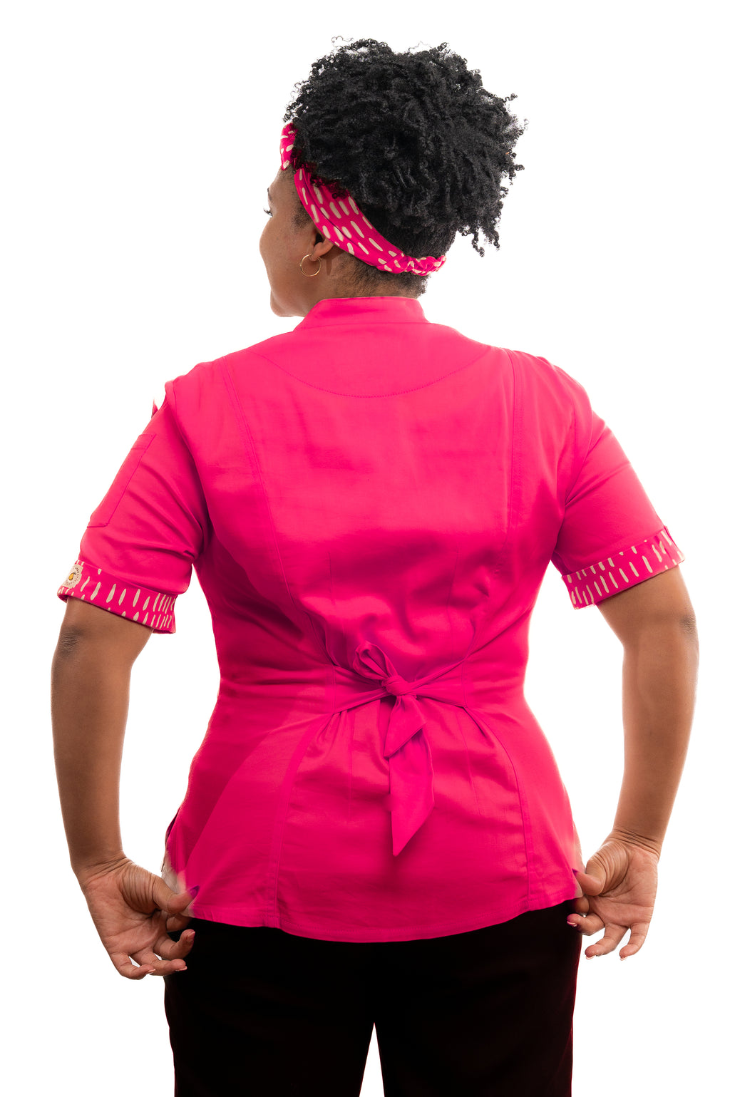 Raspberry Women's Fitted Chef Jacket