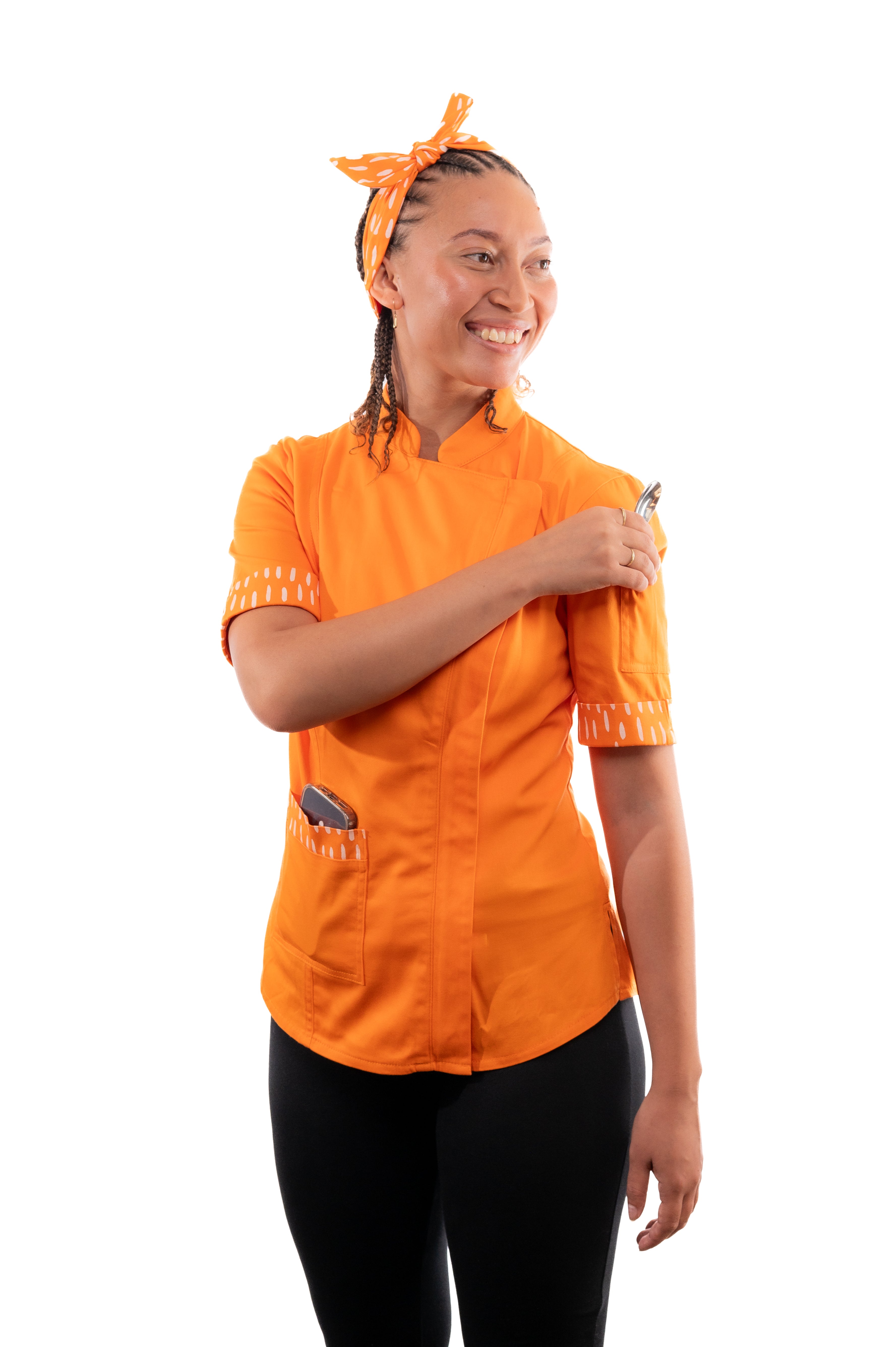 Tangerine Women's Fitted Chef Jacket
