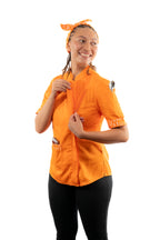 Tangerine Women's Fitted Chef Jacket