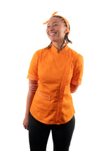 Tangerine Women's Fitted Chef Jacket