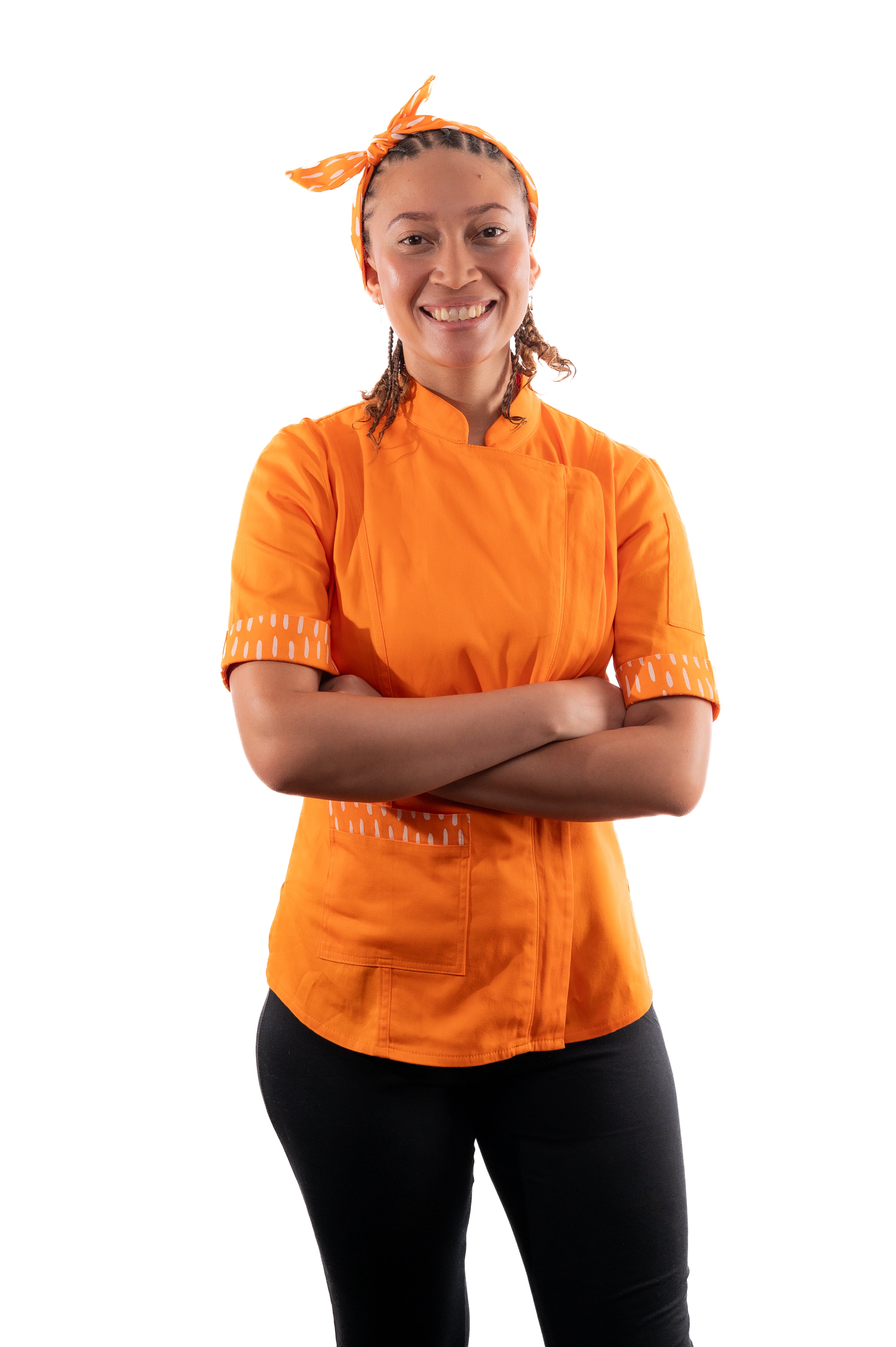 Tangerine Women's Fitted Chef Jacket