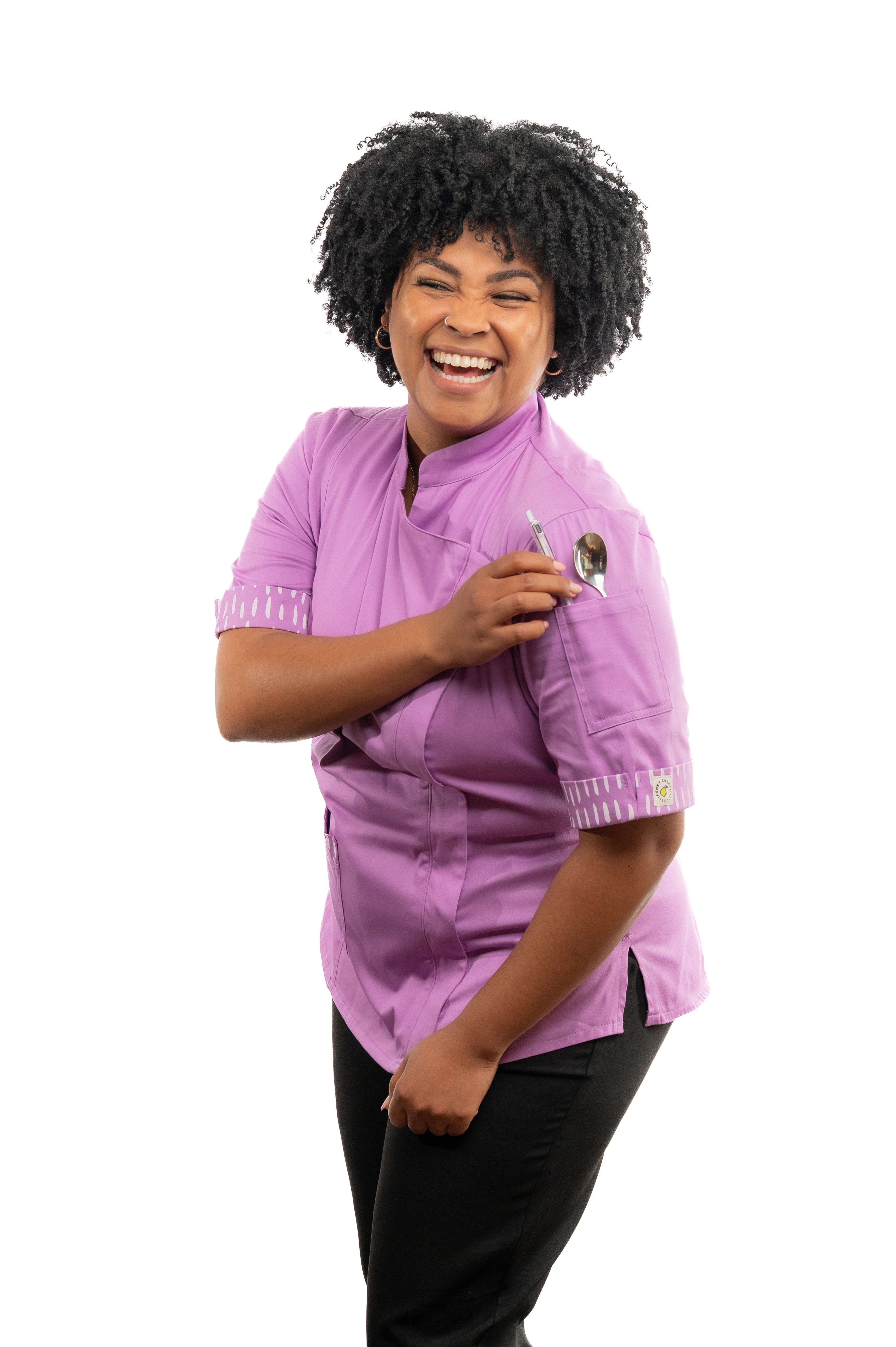 Violet Women's Fitted Chef Jacket