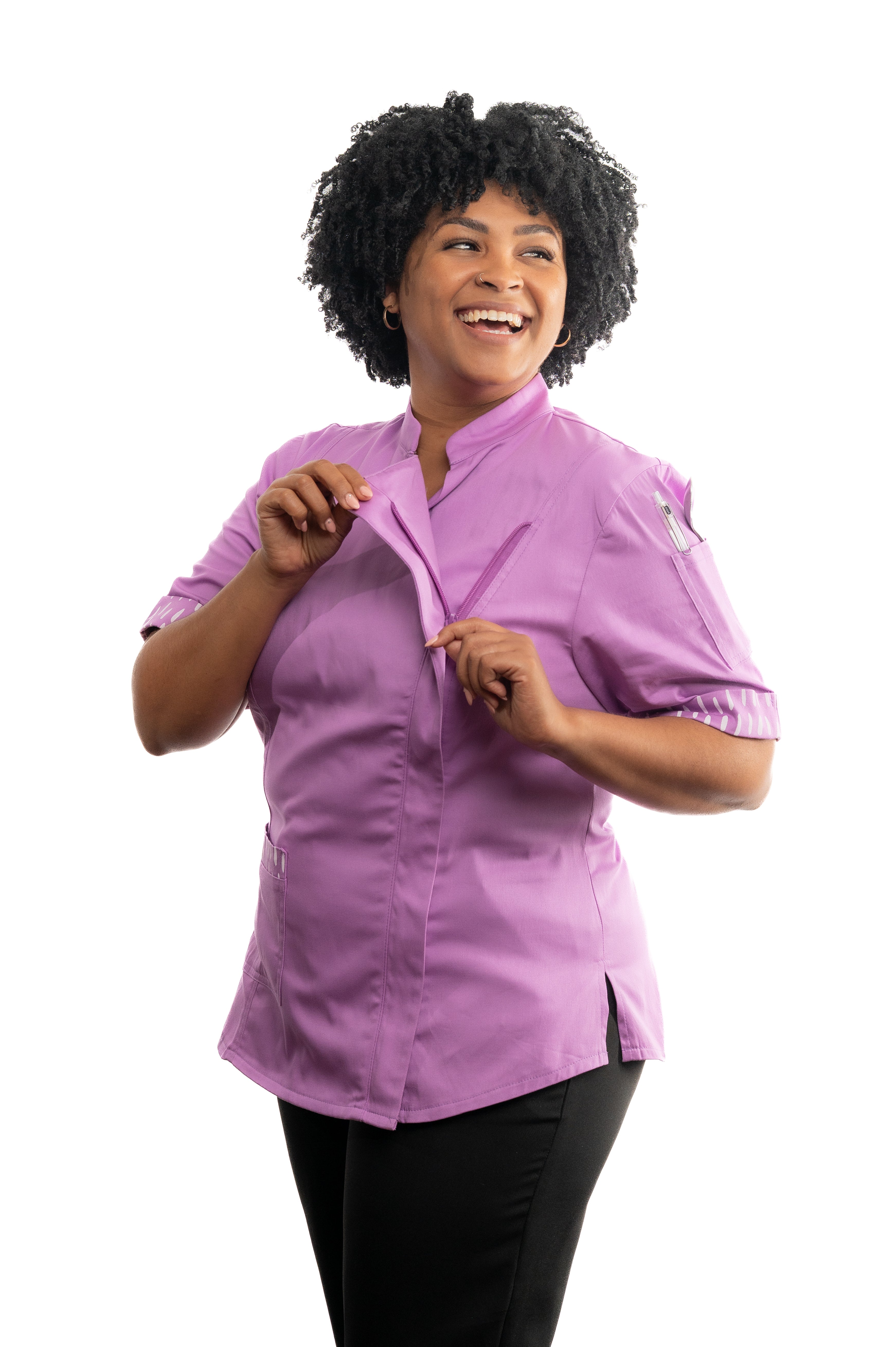 Violet Women's Fitted Chef Jacket